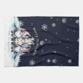 Watercolor Christmas Gnomes Personalized Theedoek (Horizontaal)