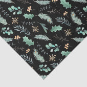 Watercolor Christmas Leaf Pattern Tissuepapier (Detail)