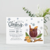 Watercolor Christmas Party Invitation Kaart (Staand voorkant)