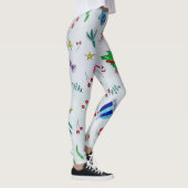 Watercolor Christmas Pattern Women's Leggings (Droite)