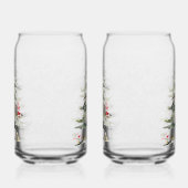 Watercolor Christmas Pine Trees Blikvorm Glas (Links)