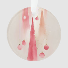 Watercolor Christmas Tree and Ornament