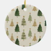 Watercolor Christmas Trees Personalized Ornament (Achterkant)