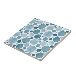Watercolor Cirkels - Blauw Tegeltje