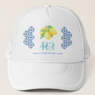 Watercolor Citroen Mediterraan Tegeltje Logo Trucker Pet