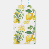 Watercolor citroenbloesem bruiloft bedankt cadeaulabel (Achterkant)