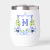 Watercolor citroenboom monogram wapenschild (Voorkant)