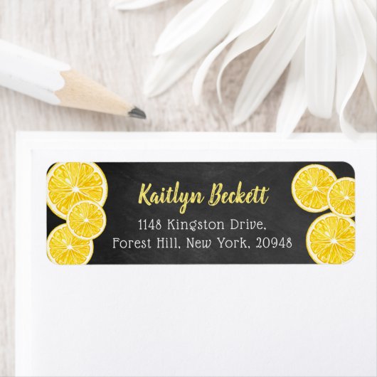 Watercolor citroenschijfjes label (Insitu)