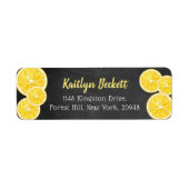 Watercolor citroenschijfjes label (Voorkant)