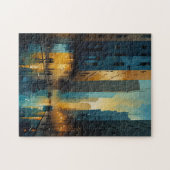 Watercolor Cityscape Puzzle urbain Abstrait (Horizontal)