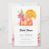 Watercolor Cocktail Bridal Shower Invitation (Devant)