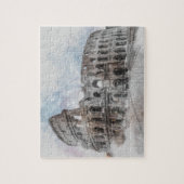 Watercolor Colosseum Rome Jigsaw Puzzle - Élégant (Vertical)