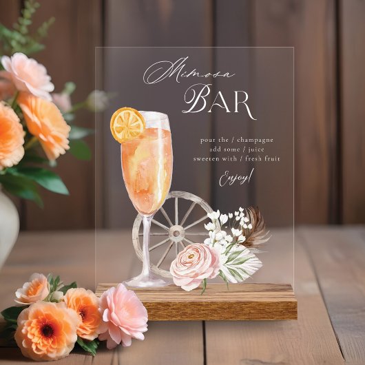 Watercolor Comté Western Watercolor Bar Mimosa