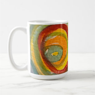 Watercolor Concentrische Cirkels Abstracte Kunst Koffiemok