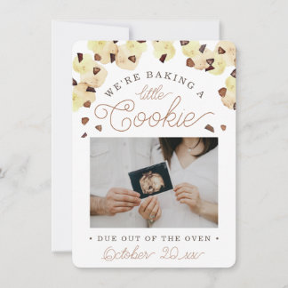 Watercolor Cookie Pregnancy Photo Announcement Aankondiging