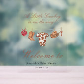 Watercolor Cowboy Western Baby shower Welcome (Neutre)