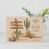 Watercolor Cowboy Wild West Birthday Invitation (Debout devant)