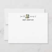 Watercolor Crocodile Chic Nursery Note Card Kaart (Voorkant)
