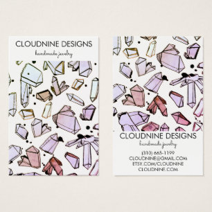 Watercolor Crystals Earring Jewelry Display Card