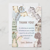 Watercolor Cute Dragon Carte de remerciements d'an (Devant)