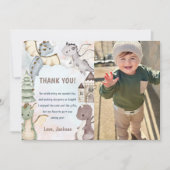 Watercolor Cute Dragon Carte de remerciements d'an (Devant)