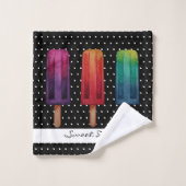 Watercolor Cute Popsicle Glaces Creams (Gant de toilette)