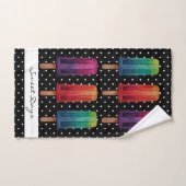 Watercolor Cute Popsicle Glaces Creams (Serviette à main)