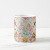 Watercolor Dachshund Coffee Mug Pink Florals (Centre)