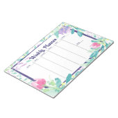 Watercolor Dainty Floral Weekly Planner Notitieblok (Schuin)