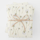 Watercolor Dandelion Flowers Seamless Pattern Inpakpapier Vel (In situ)