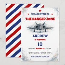 Watercolor Danger Zone F117 Jet Fighter Verjaardag
