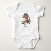 Watercolor-dashond-babyshirt Romper (Voorkant)