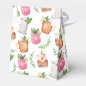 Watercolor Derby Day Mint Julep Drinks Bedankdoosjes (Achterkant)