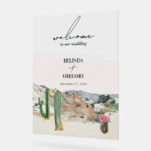 Watercolor Desert Cactus Boho Wedding Welcome (Angle)