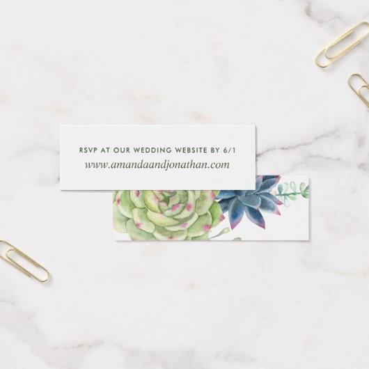 Watercolor Desert Cactus Succulents Mariage RSVP (Bureau)