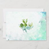 Watercolor Desert Cactus Succulents Mariages Merci (Dos)