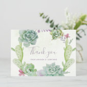 Watercolor Desert Cactus Succulents Mariages Merci (Debout devant)