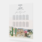 Watercolor Desert Cactus Wedding Seating Chart (Angle)