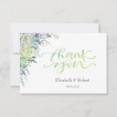 Watercolor Desert Succulents Carte de remerciement (Devant)