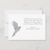 Watercolor deuil Carte de remerciements funéraire  (Devant)