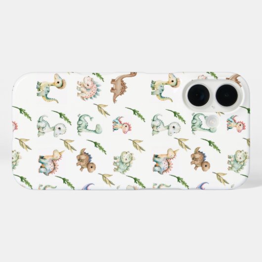 Watercolor Dinosaur Discovery iphone Case (Achterkant (horizontaal))