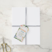 Watercolor Dinosaurus Verjaardagsfeestje Cadeaulabel (Met Touw)