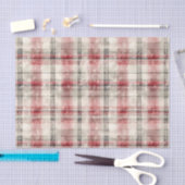 Watercolor Distressed Desaturated Christmas Plaid Tissuepapier (Craft)