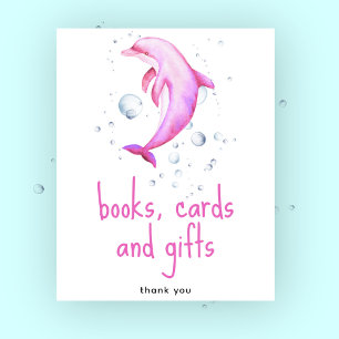 Watercolor dolfijn - Boeken kaarten en cadeaus Poster