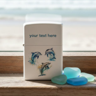 Watercolor Dolfijn Trio, op maat gemaakt 