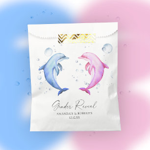 Watercolor Dolfijnen Geslacht Reveal Bedankzakje