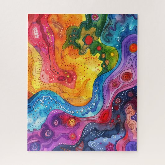 Watercolor Doodle Puzzel (Verticaal)