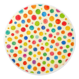 Watercolor Dots Knob. Keramische Knop