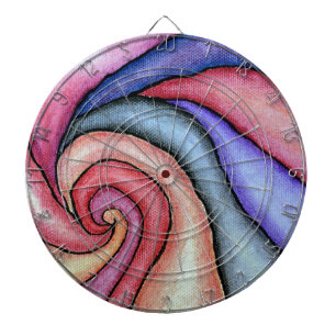 Watercolor Draaikolk Dartbord