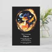 Watercolor Dragon Invitation Anniversaire (Debout devant)